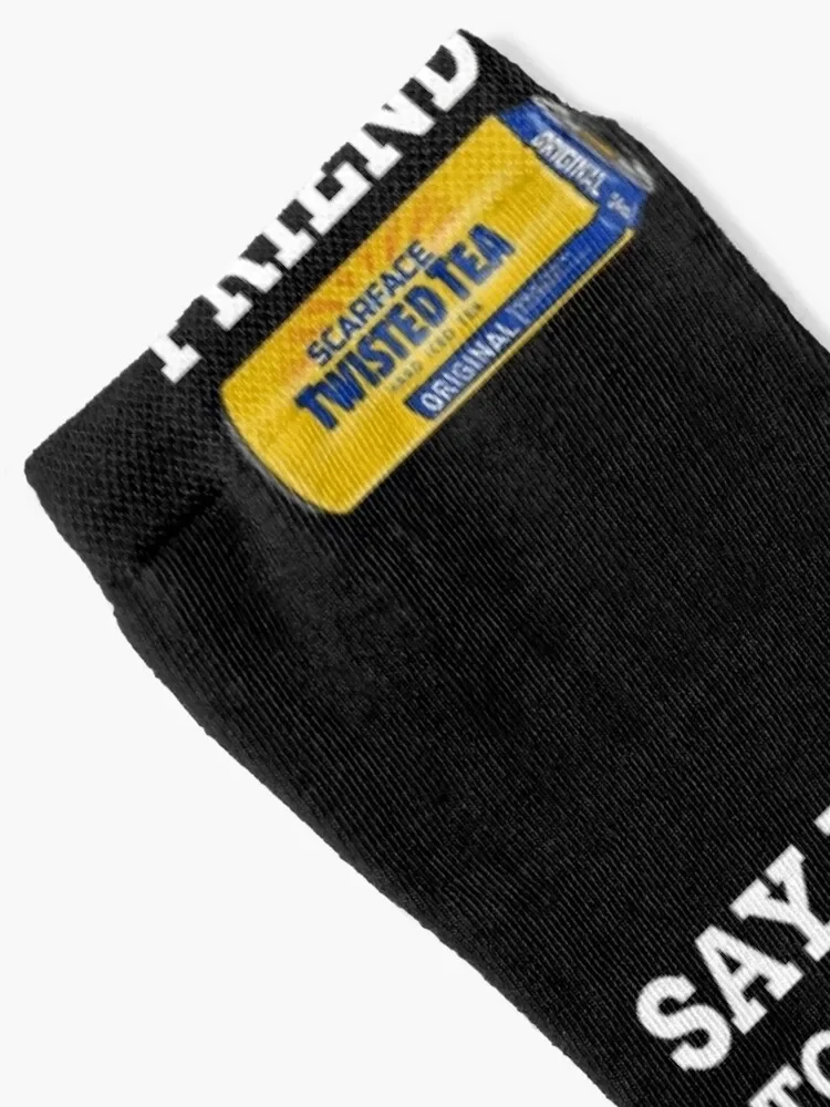 Say hello to my little friend scarface edition TWISTED TEA hard iced tea can lol Socks Soccer Children's Mens Socks Women's