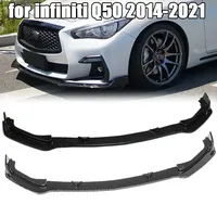 Car Front Bumper Lip  Spoiler Diffuser Car Body Kit Bumper Protection Guard for Infiniti Q50 2014-2021