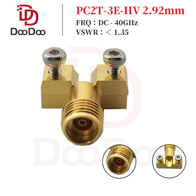 

DC - 40GHz 2.92mm Connector Microwave Female Jack RF Coaxial Adapter for PCB End Launch Solderless Connectors 2 Hole Flange