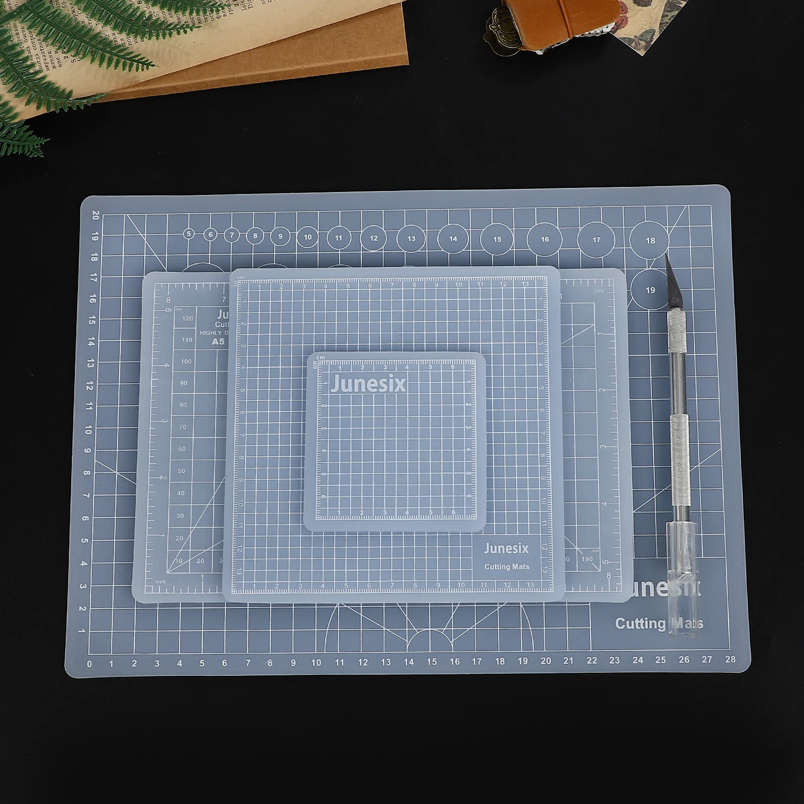 Translucent Mini Model Cutting Pad Creative DIY Journal Material Multipurpose Engraving Edition Paper Cutting Rail Cutting