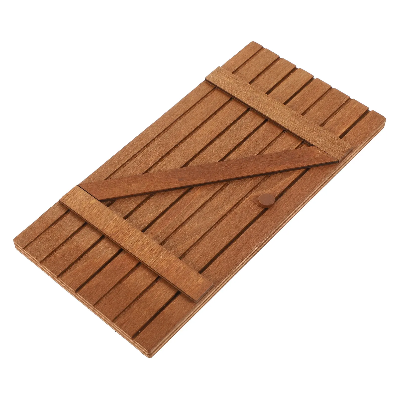 

Mini House Wooden Door Safe Smooth Mini Door Accessory Realistic Miniature House Decoration Desktop Decor Simulation Gate