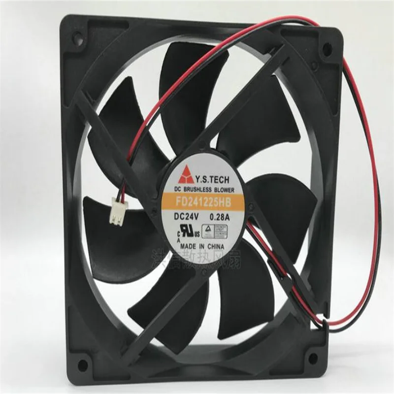 

FD241225HB 12025 12CM 24V 0.28A two-wire inverter cooling fan