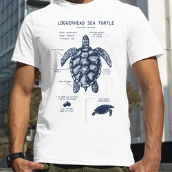 Sea Turtle Anatomy T-Shirt Summer Men Street Hip Hop Punk Style Boy Loose Oversized unisex Casual Fashion Tees