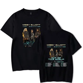 Missy Elliott 2024 투어 티셔츠, 남녀 공용, O넥 반팔 티셔츠, 스트리트웨어, 여름 