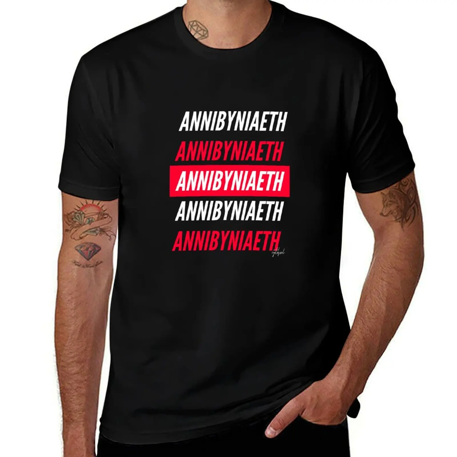 ANNIBYNIAETH T-Shirt plus sizes tops blacks workout shirts for men