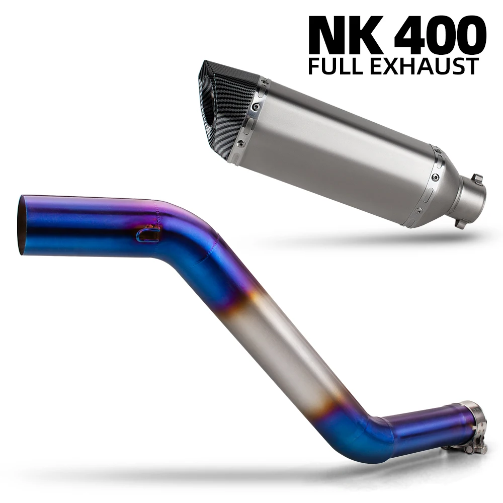 High Performance Motorcycle Exhausts Escape Pipe Kit  For CFMOTO NK400 400NK NK650 650NK street bike Slip on Line 370MM Muffler