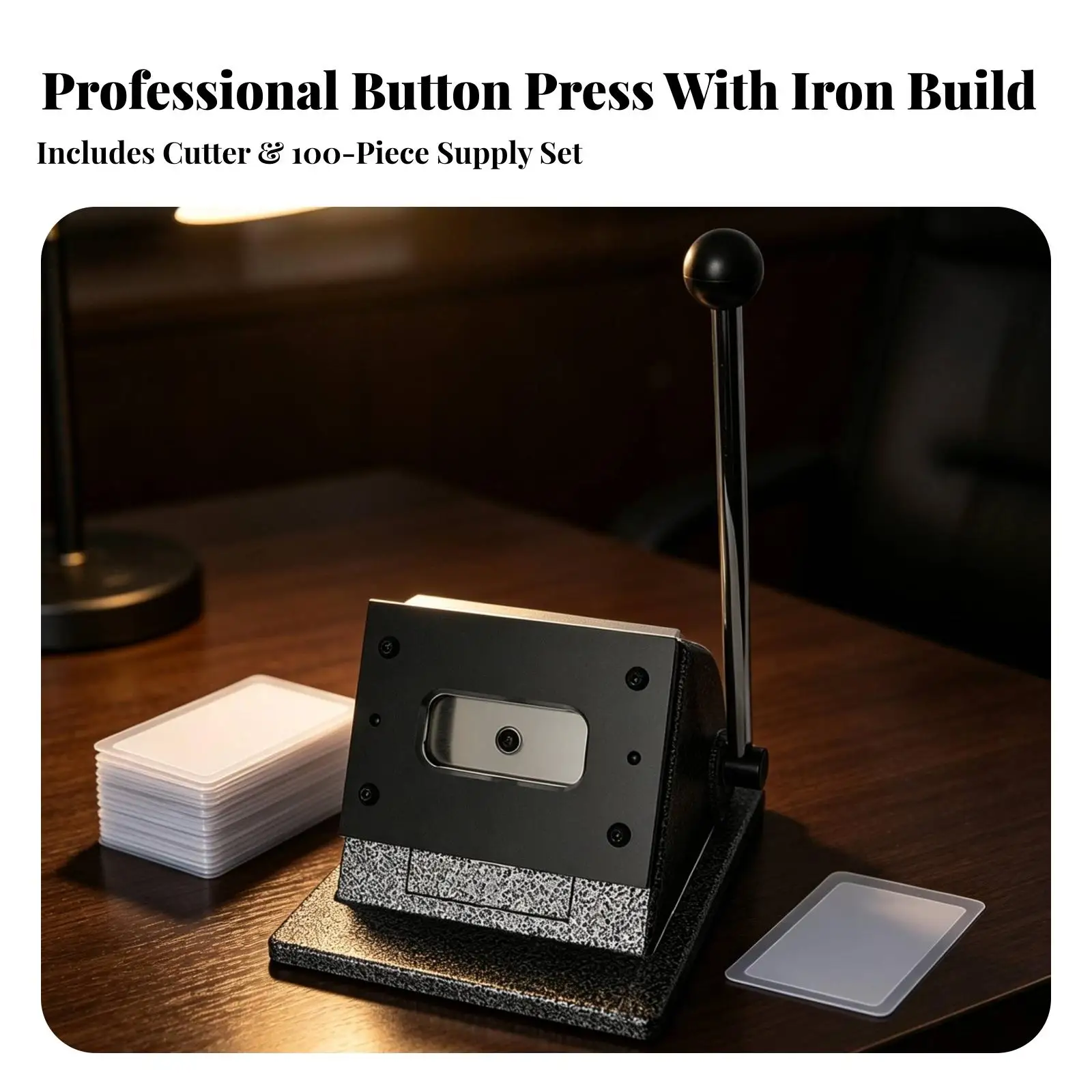 Precision Badge Making Machine Iron Label Punch for Custom Button Craft Cutter Tool for Small Workshop Use