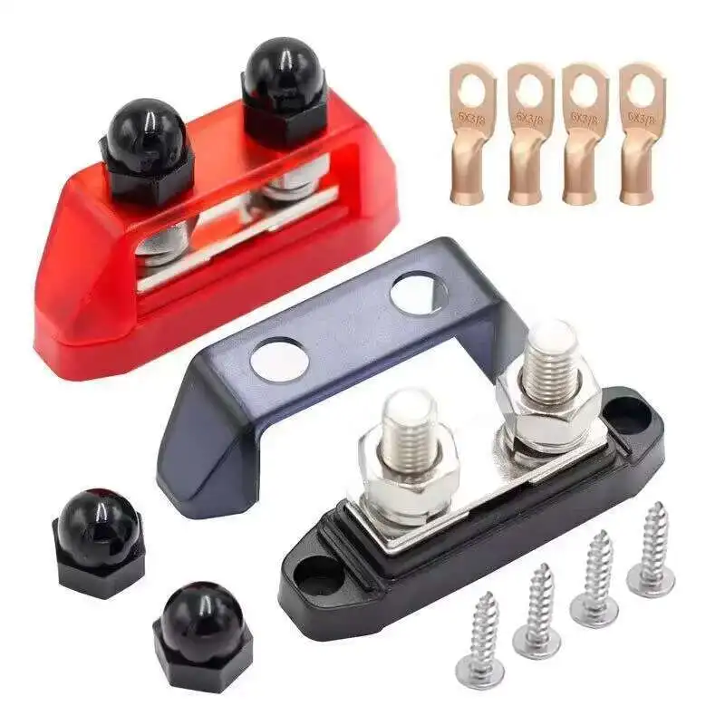 

A Pair Premium 12Vbusbar M10 Battery Terminal 250A Distribution Block Power Tools Replacement Part