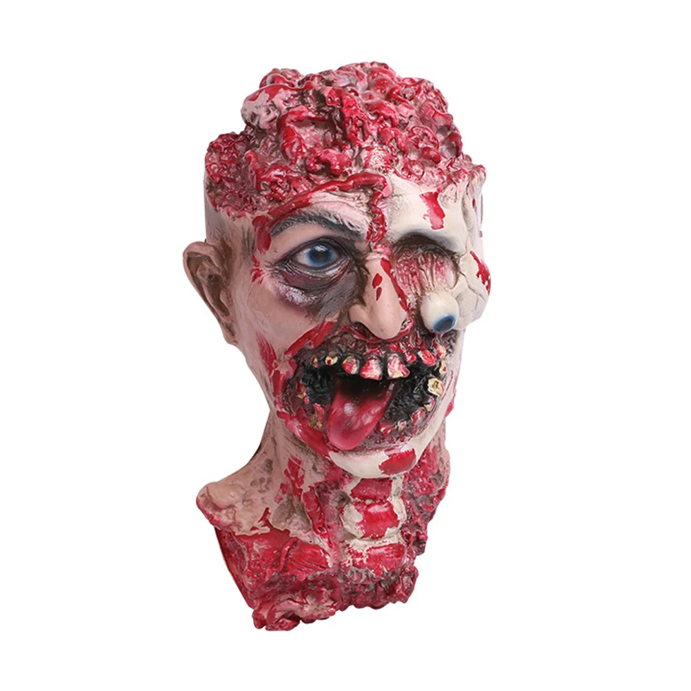 

Horror Adult Zombie Scary Party Costume Screaming Corpse Ornament with Neck for Halloween Home Party Decoration