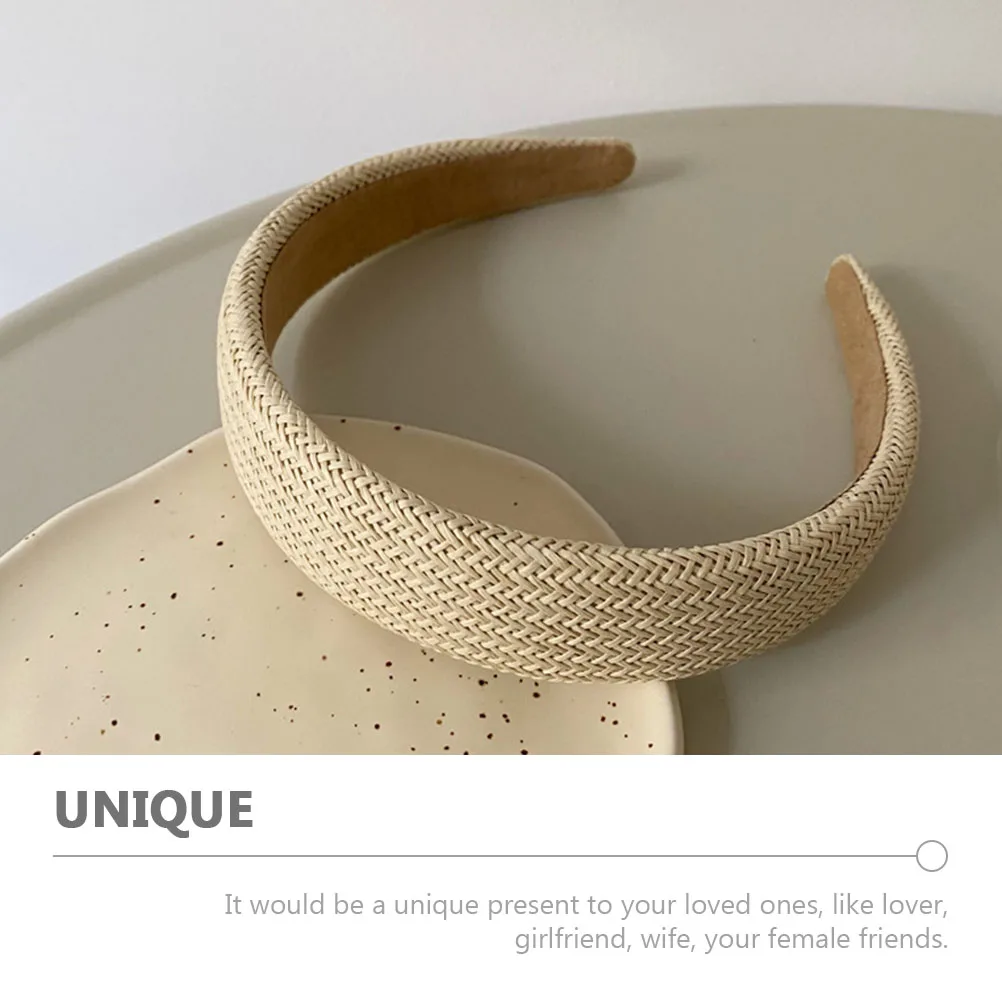 

3 Pcs Solid Color Headbands Woven Hair Clasps Vintage Headdresses Women Accessories Delicate Stylish Hair Hoops For Party Photos