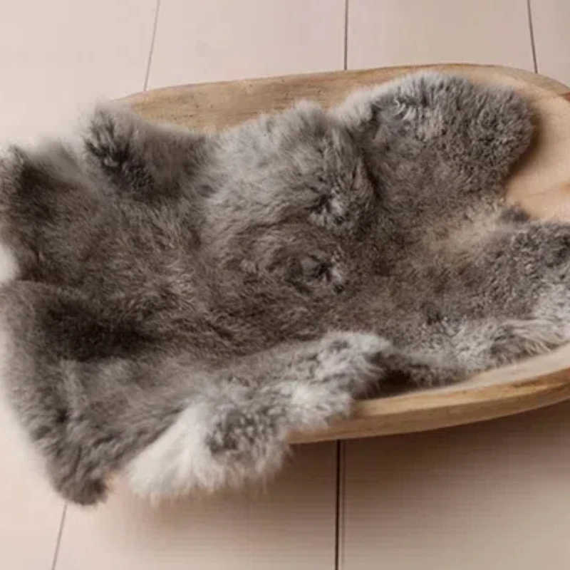 Rabbit Fur For Babies Baby Girl Birth Newborn Photography Props Blankets Accessories New Born Photo Shoot Background Blanket