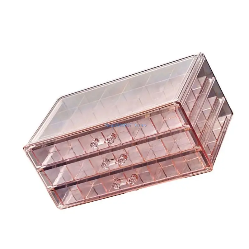 

896b Jewelry Box с 72 отсеками прозрачные ожерелья серьги Display Stand 3 Установки ювелирных украшений корпус