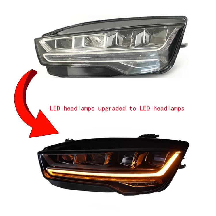 

Car Accessories Front Bumper Headlamps A7 LED Headlights Upgrade High Brightness Matrix Headlight for AUDI 2015-2018