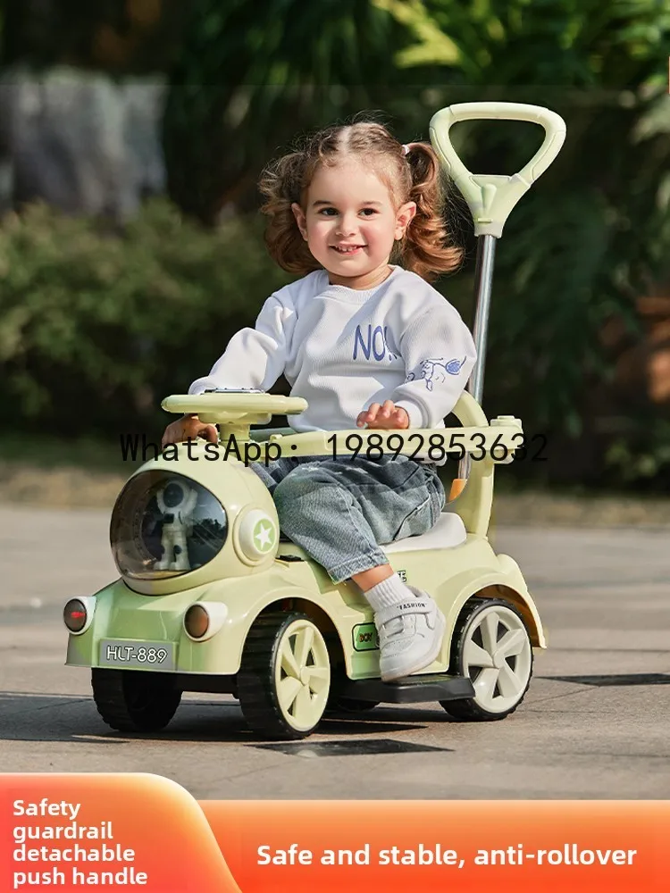 Children's Twisting Car Electric Motorcycle Baby Four-Wheel Scooter Lightweight Baby Stroller