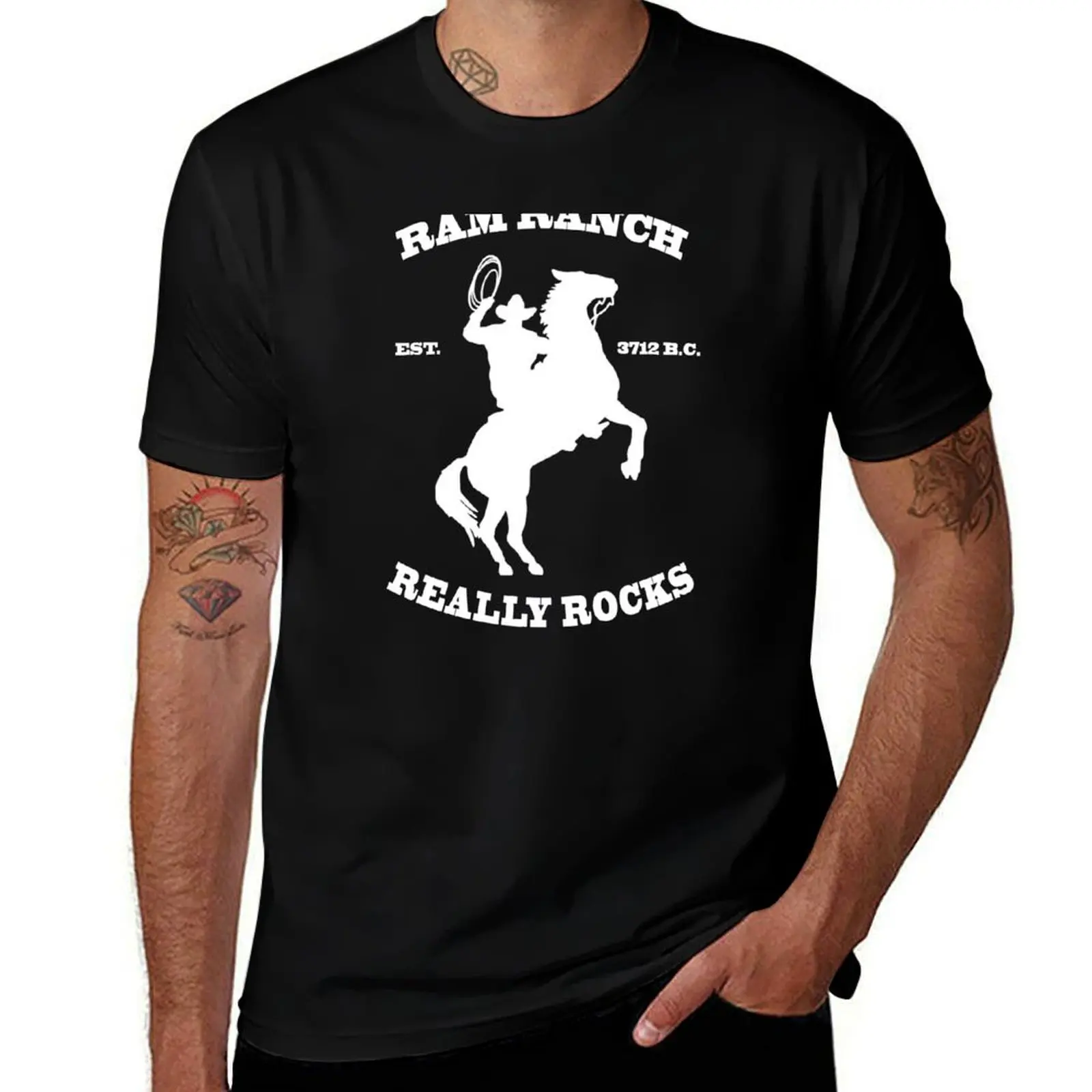 Ram Ranch Shirt Design T-Shirt Casual Work Wear T-Shirt