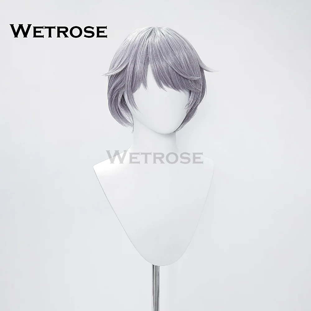 [Wetrose] متوفر في المخزون Hololive EN Vtuber Koseki Bijou شعر مستعار تأثيري الظلام هنتر Chunibyo الزي الجديد الجلد الشعر القصير عيد الميلاد عيد الهالوين