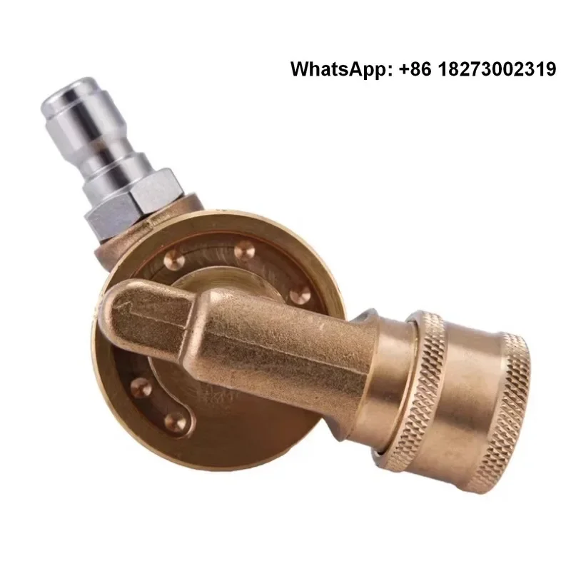 Car wash multi angle 1/4 quick plug adapter, 3-speed, 5-speed, 7-speed pure copper nozzle water gun multi angle adapter