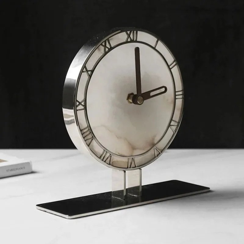 Modern Creative Luxury Desktop Clocks Quartz Silent Desk Clock Ornament Bedroom Nightstand Table Clocks Aesthetic Home Decor
