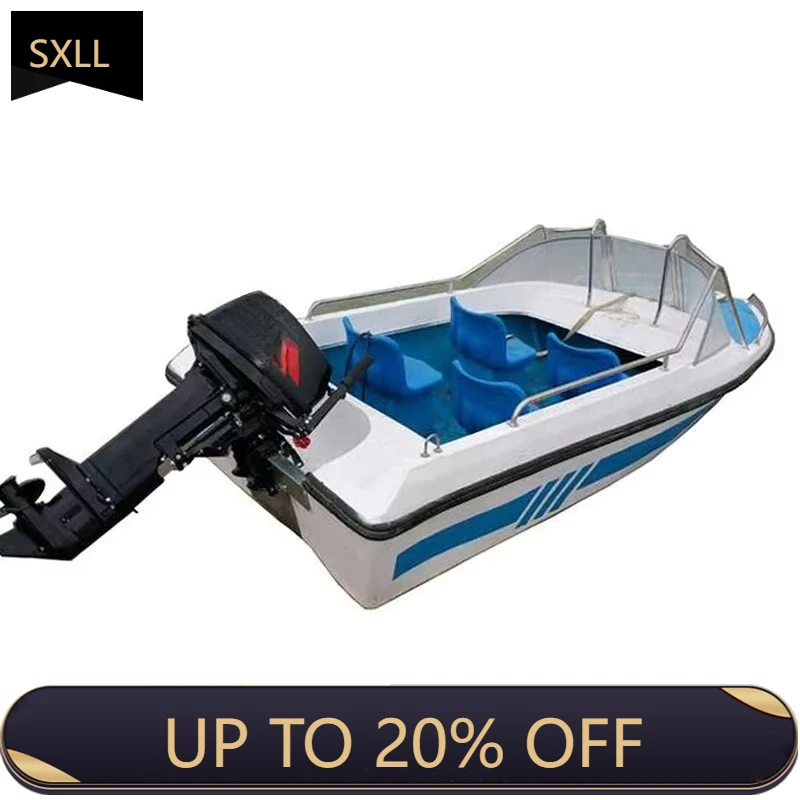 SXLL Fishing boat engine speedboat high speed pedal boat amusement life jacket sea trailer fast driving