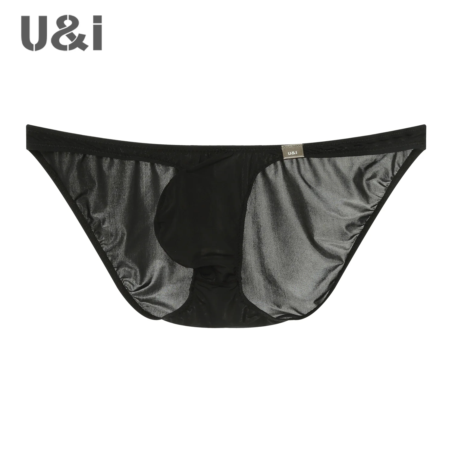 U&I underwear men's trend personality ultra-thin transparent nylon youth low-rise bumpy sexy men's briefs