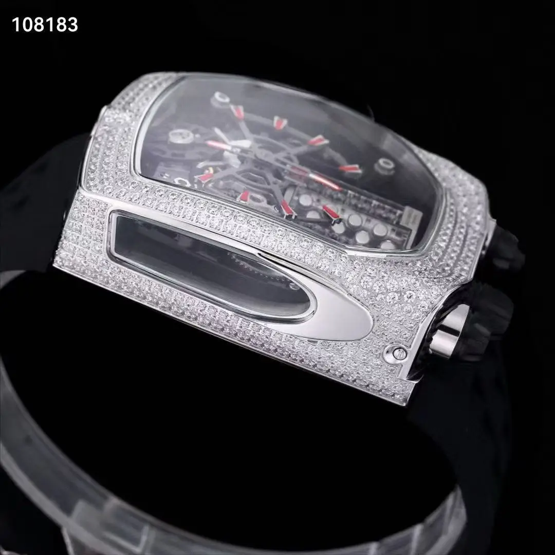 Sixteen bar engine mechanical watch men's limited edition watch watches for men ساعات يد للرجال luxury watch