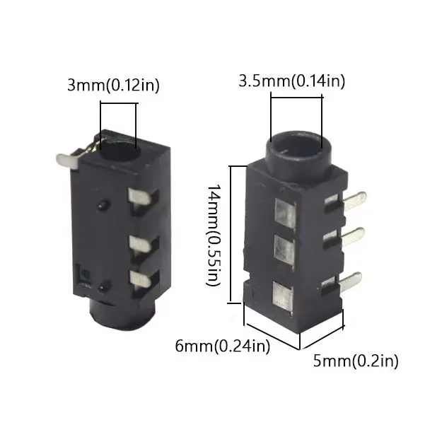 【100-30PCS】PJ320A 3.5MM Headphone Audio Socket DIP/SMD PJ-320D  PJ-320 4Pins Audio Interface
