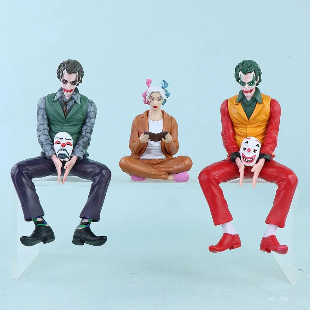 Jester Model Roof Decoration Joker Heath Ledger Sitting Posture Figures Car Doll Tail And Roof Pendant Model Statue Collectable