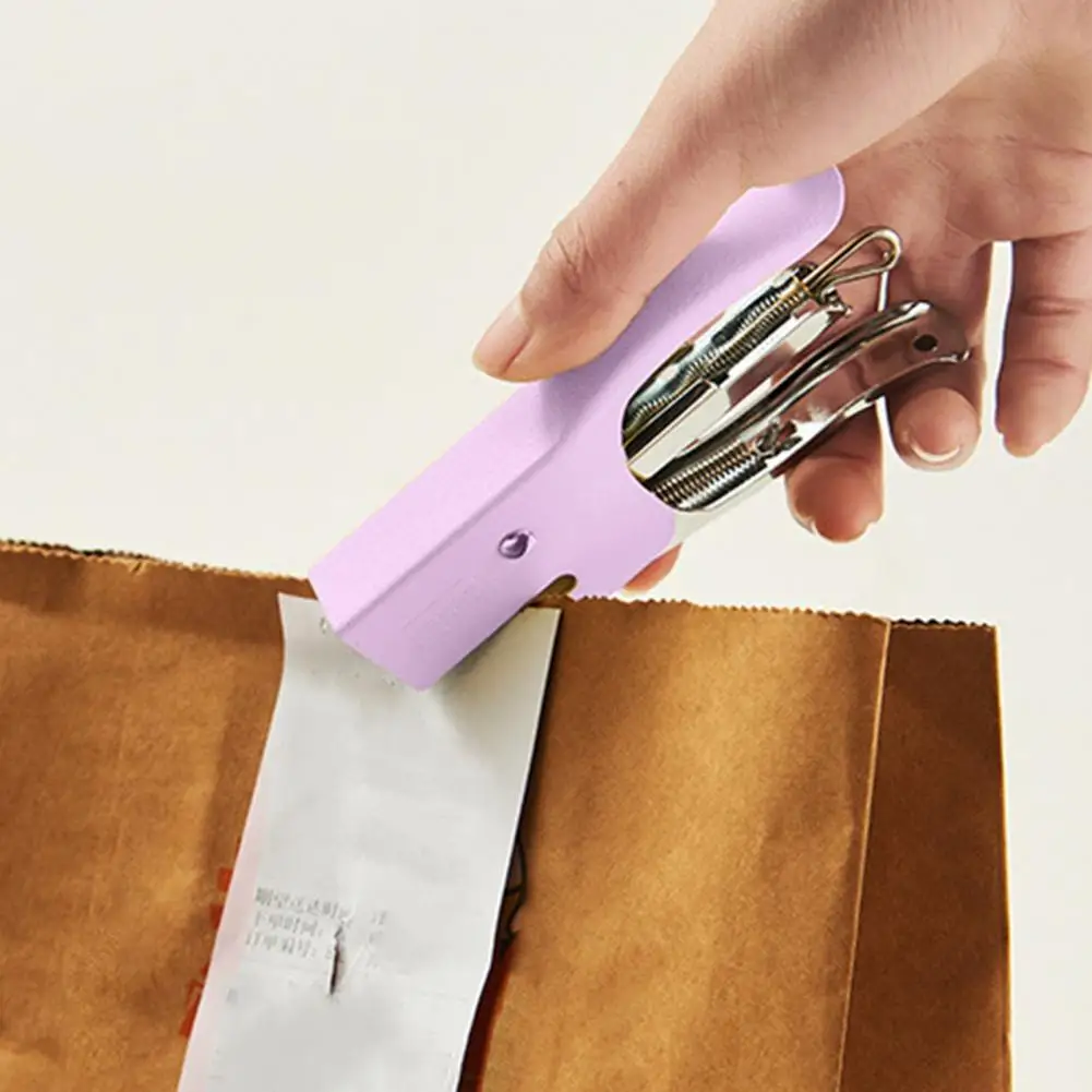 Small Stapler Handheld Stapler with 1000pcs Needles School Home Office Plastic Stapler Labor Saving Portable Study Office Helper