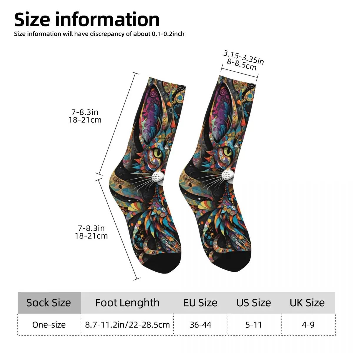 Beautiful Animals Socks Printed Men's Stockings Polyester