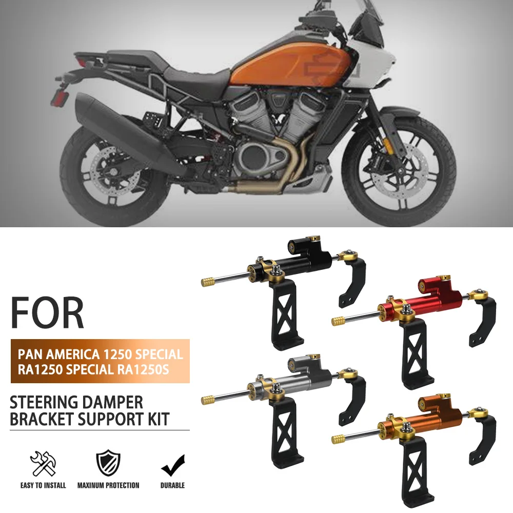 

2021-2024 For Pan America 1250 Special RA1250 Special RA 1250S 2023 2022 Motorcycle Steering Stabilize Damper Bracket Mount Kits