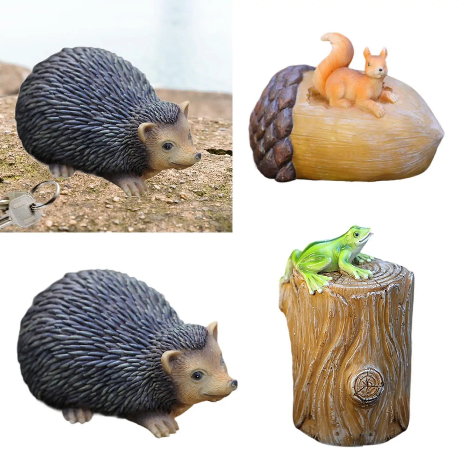 

Outdoor Statue Garden Decoration Craft Ornament Art Sculpture Spare Key Box Animal Figurine for Balcony Yard Patio Porch Pond