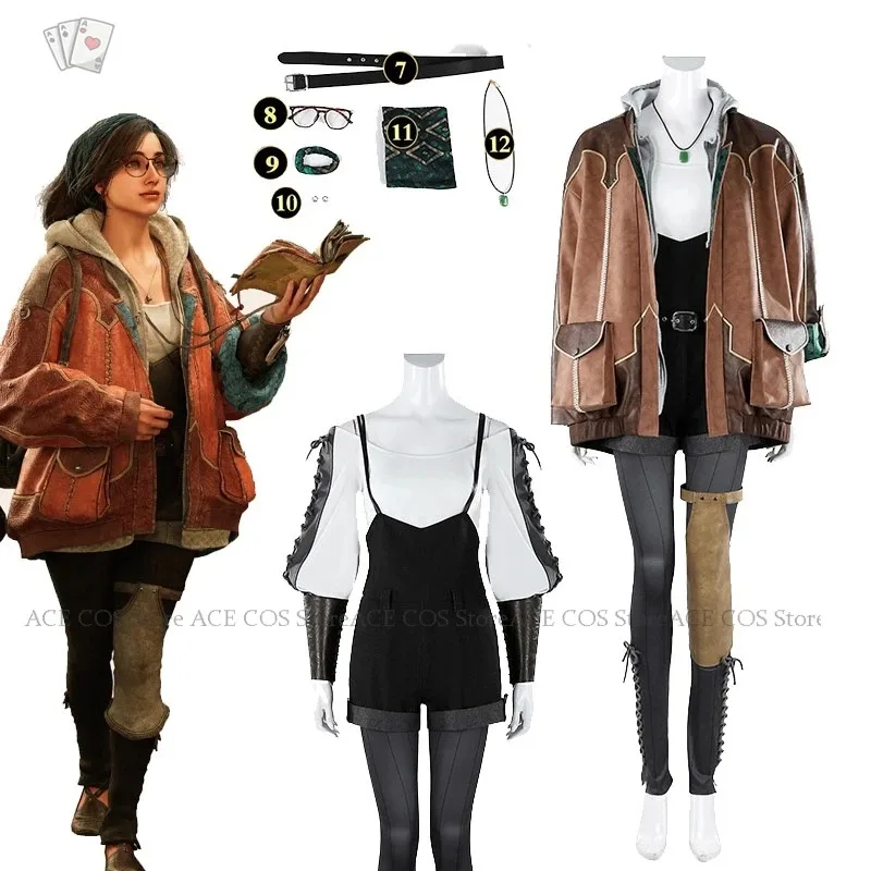 جديد أنيمي الوحش لعبة هنتر ألما زي البرية MHWilds النساء لعب الأدوار هالوين معطف الحفلات وتتسابق Cl تأثيري Anime2025