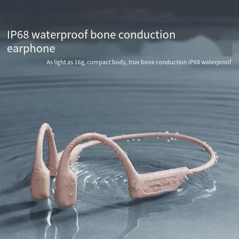 

U6 Bone Conduction Neck Hanging Wireless Bluetooth Earphones With Ultra Long Battery Life IPX68 Waterproof Swimming Earphones