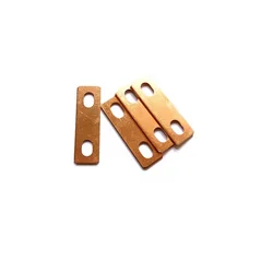4pcs Battery Bus Bar Copper Connector 30mm Hole Central Pitch Clip Strap Contact M6 Hole Size For LiFePO4 Lithium Cells