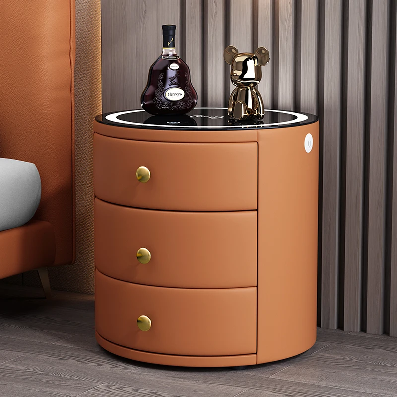 

Smart Unique Bedside Table Fingerprint Lock Bluetooth Speaker Bedside Table Bedroom Simple Low Criado Mudo Unique Furniture