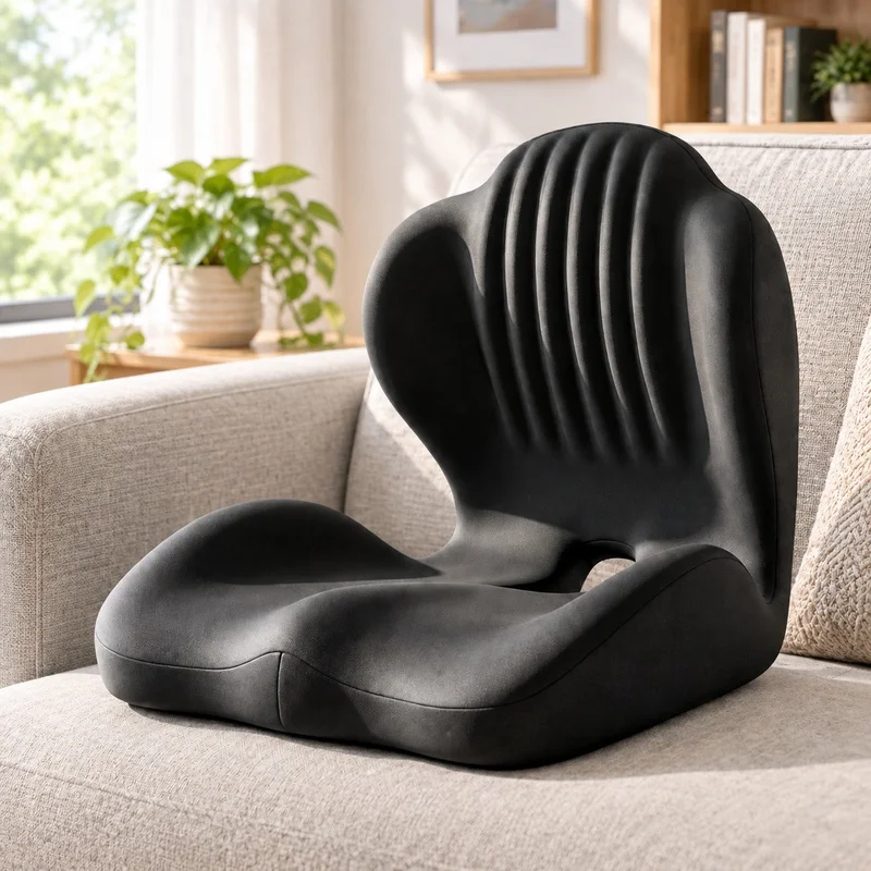 Comfortable Memory Foam Lumbar Support Pillow for Car and Office Seating, Ergonomic Design to Relieve Back Pressure