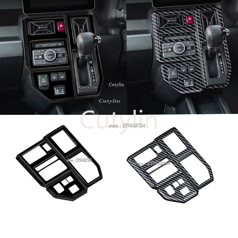 For Daihatsu TAFT 2024 2025 ABS Console Gear Shift Control Panel Cover Decoration Carbon Texture Gearshift Trim Car Accessory