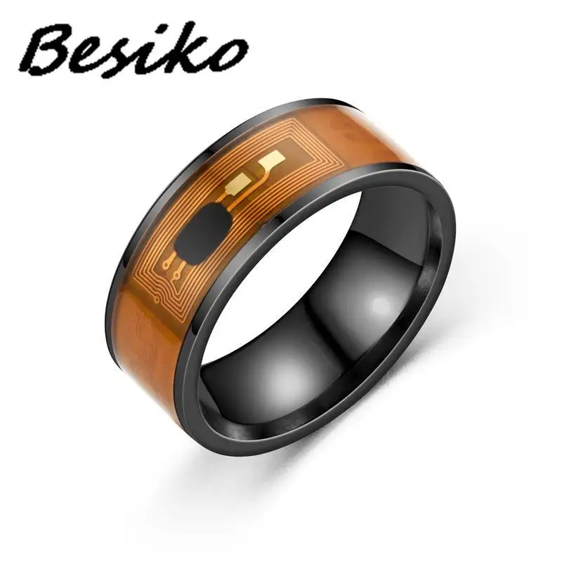 Besiko 2024 Ladies Men Smart Waterproof Digital Fashion Smart Accessories Control Smart Finger NFC Smart Ring Party Gift Couples