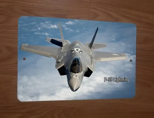 Lockheed F-35 Stealth Jet Flugzeug Militär Metallschild