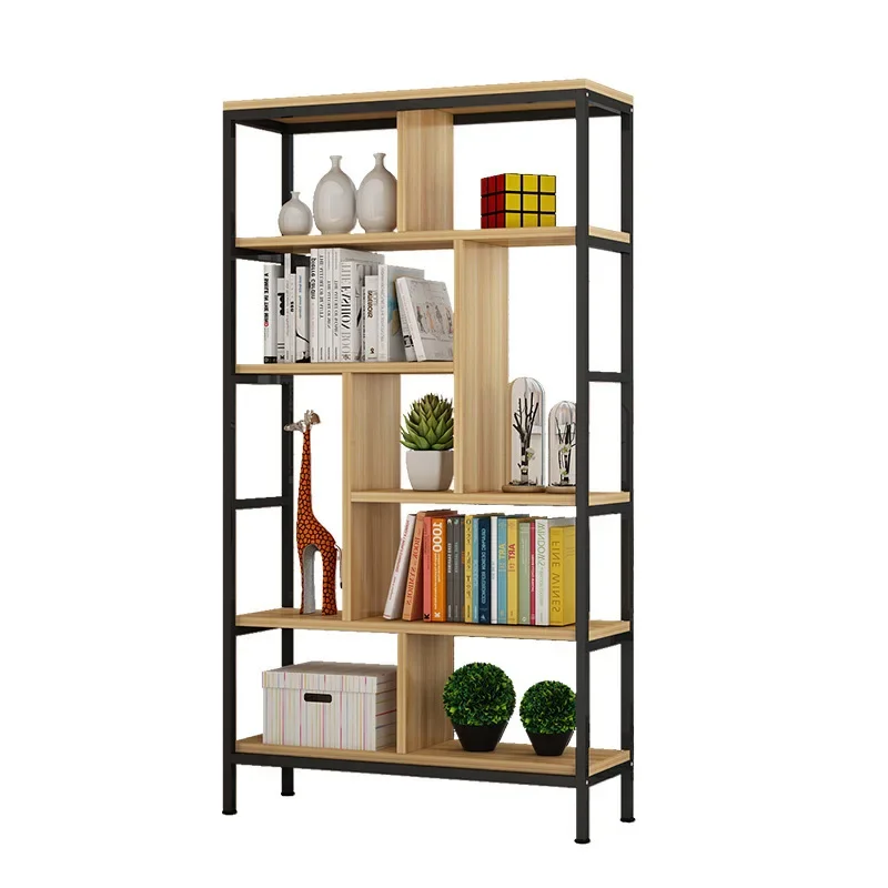 

Bookshelf floor-to-ceiling living room office wrought iron shelf partition screen porch multi-layer