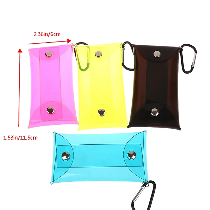 Multiple colors Blind Box Storage Display Box Hand-made PVC Coin Purse Transparent Key Bag Toy Dolls Hanging Small Bag