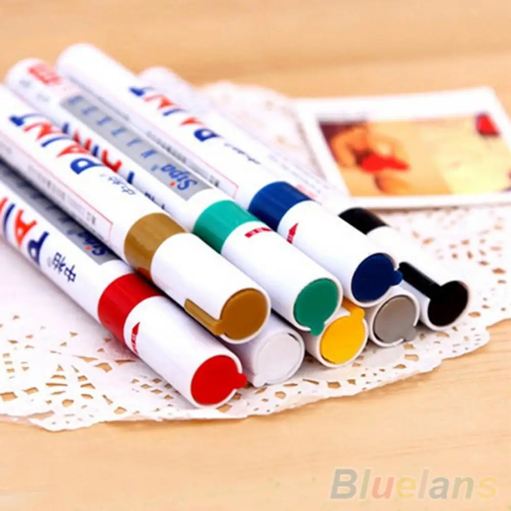 Paint Marker Permanent Waterproof 12 Colors Multifunction Car Tyre Tire Tread Rubber Metal Pen New hot boutique