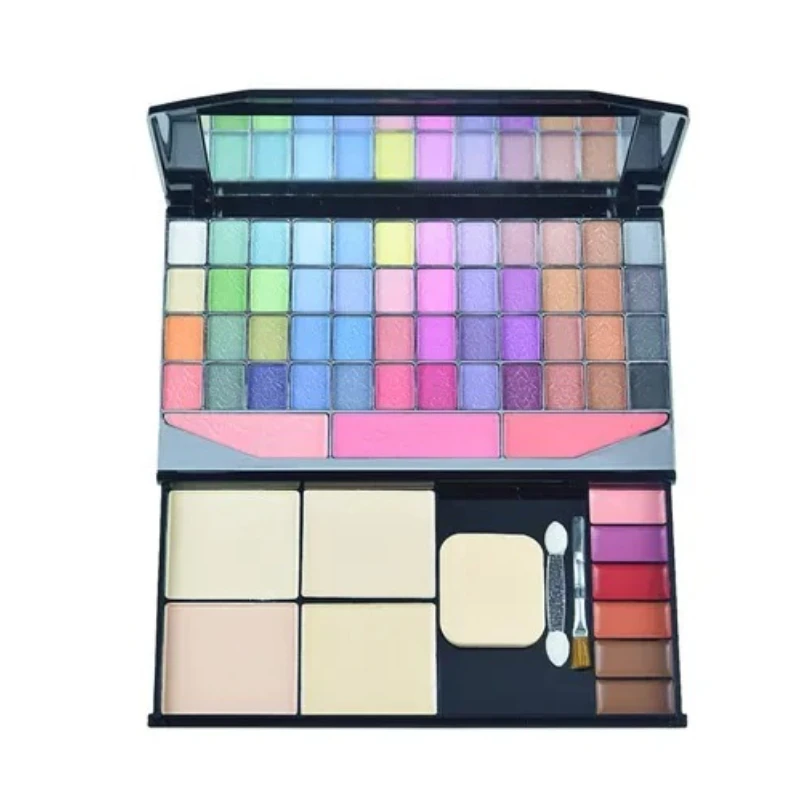

61 Color Makeup Set Eye Shadow Shimmer Eyeshadow Palette and 3 Color Blush and 6 Lip Gloss and 4 Colors Face Powder Cosmetic Kit
