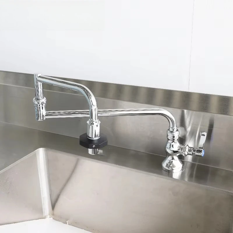 Folding nozzle single cold water brass deck with pot packing faucet