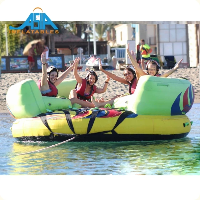 

8 Passenger Inflatable Towable Water Ski Tube UFO Water Sofa Aqua Rocket For Water Sports Games