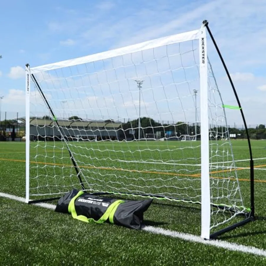 هدف كرة القدم المحمول QUICKPLAY Kickster Elite مع قاعدة مرجحة مدمجة للتدريب متعدد الاستخدامات على الأرض العشبية الصلبة أو العشب #1