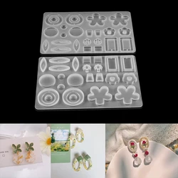 1pcs Crystal Epoxy Resin Mold Earring Flower Pendant Mold Casting Silicone Molds for Earrings Jewelry Making Tools Accessories