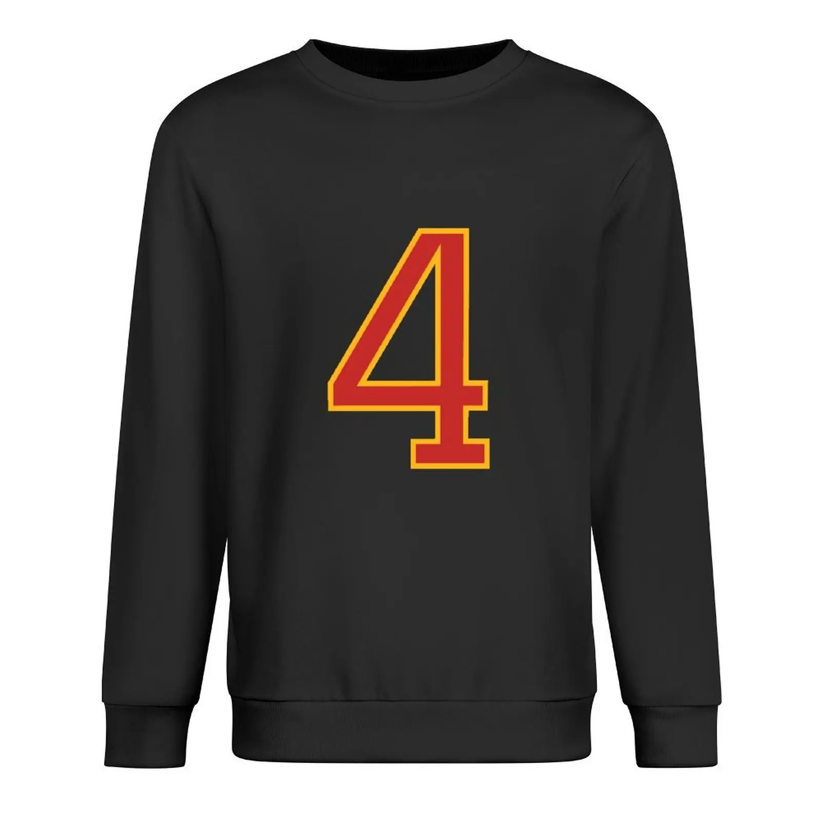 

Rashee Rice KC Number 4 JERSEY-1 Pullover autumn clothes male clothes men's winter sweater blouse sweatshirt