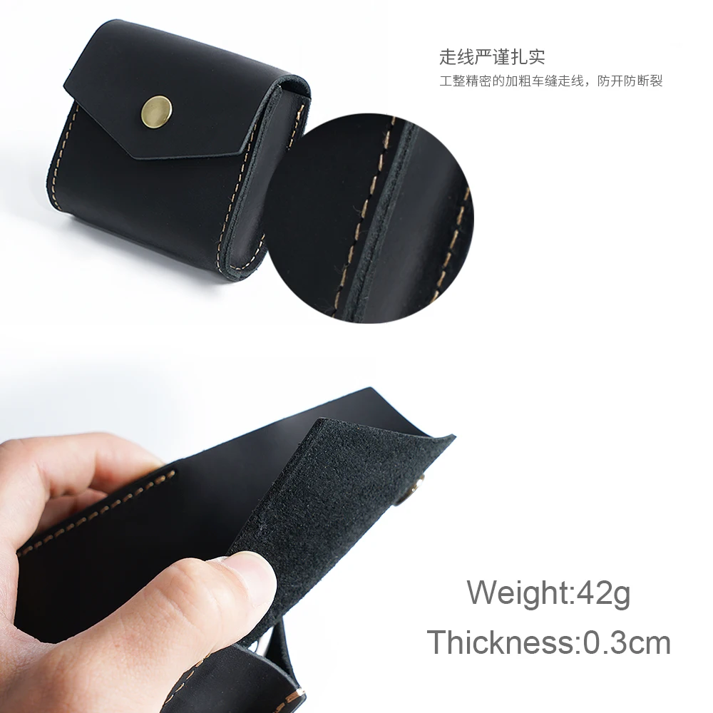 Genuine Leather Hasp Small Purse Coin Wallets Crazy Horse Leather Coin Purses Vintage Design Individuation For Women & Men