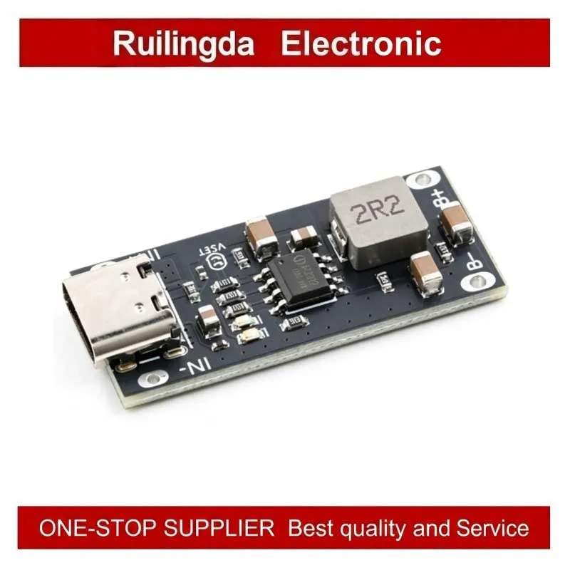 3A High Current Lithium Battery Charging Board Module 5V to 4.2V/4.35V Supports Type-C/Wire Input